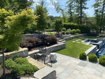 Patio and landscaping design by Deckscapes of Virginia