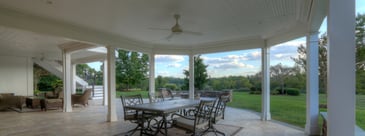 Under deck system with dining table and chairs with vast space in Northern Virginia