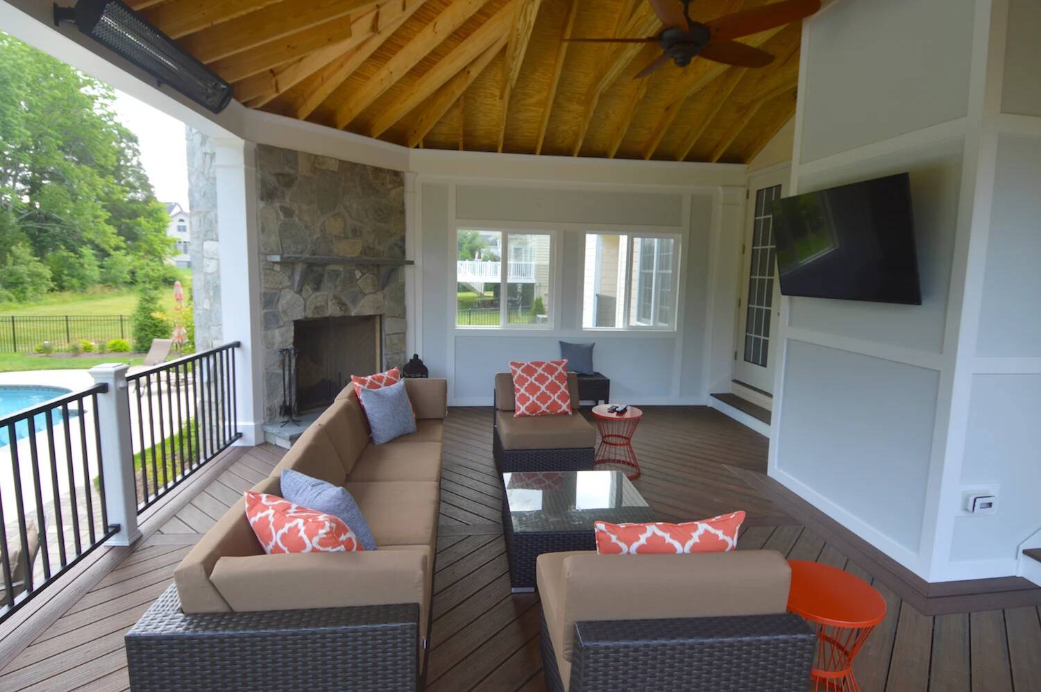 outdoor deck patio with furniture in northern virginia